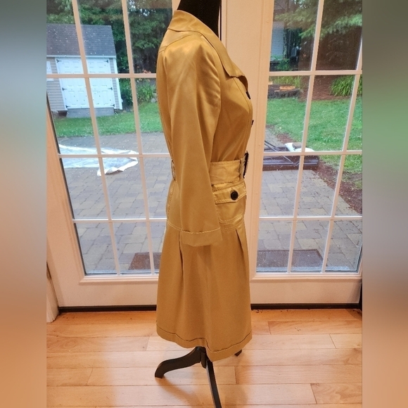 Vintage VERTIGO PARIS Satin Trench-Style Dress - Picture 4 of 16